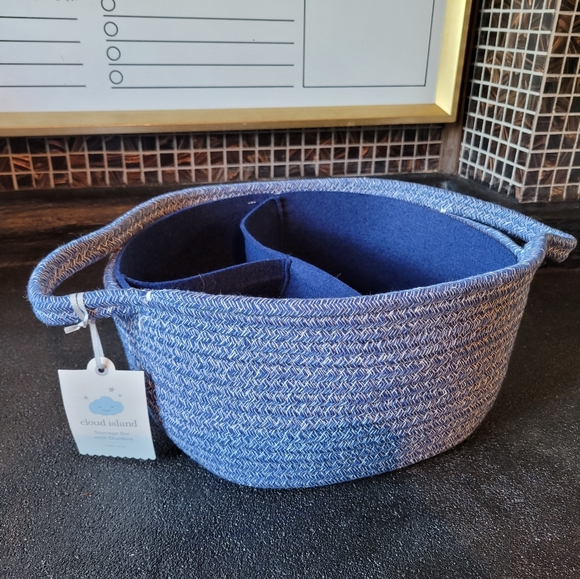 cloud island Other - ↪NWT↩Blue & White Storage Basket Bin Container
